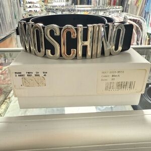 Moschino Black and Silver Women's Belt